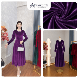 những set váy nhung đẹp được yêu thích